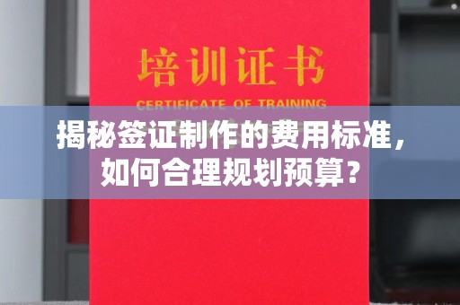 沿河揭秘签证制作的费用标准，如何合理规划预算？