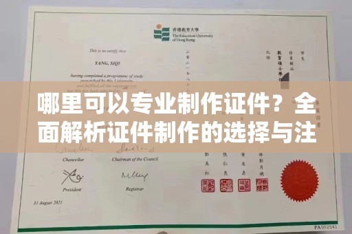 沿河哪里可以专业制作证件？全面解析证件制作的选择与注意事项